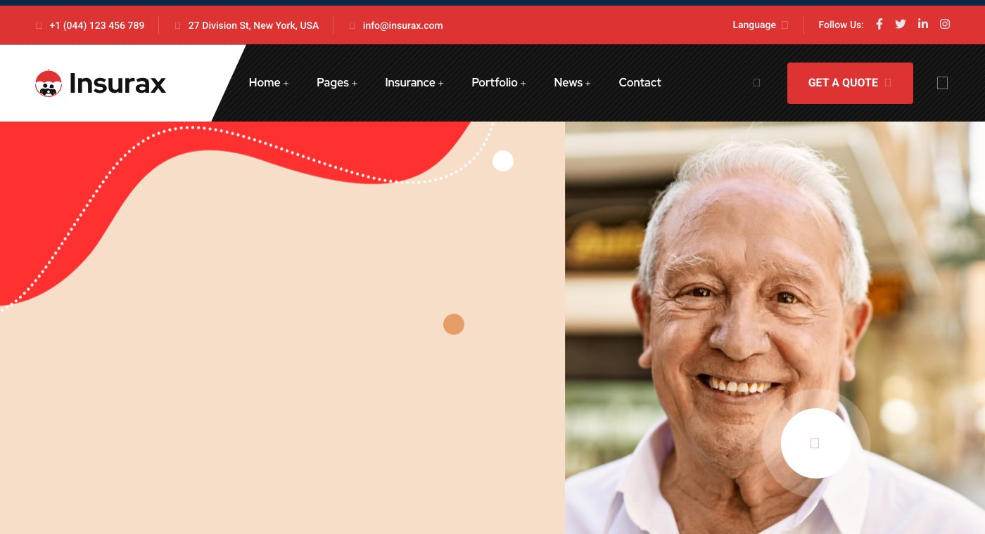 Insurax template — live preview